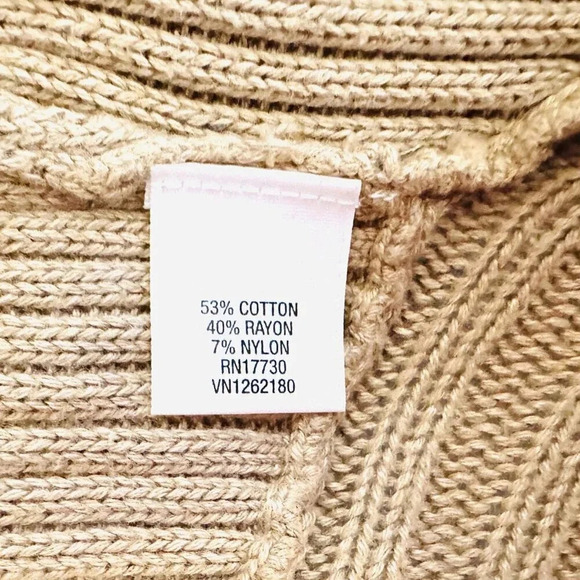 MERONA Women Long Sleeve Open Front Brown Casual Cardigan Sweater Size Small - Picture 15 of 15